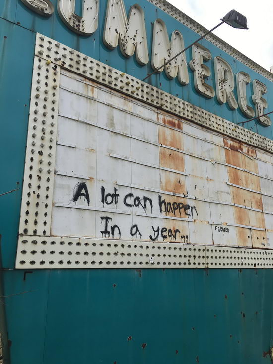 Commerce Drive-In Theatre - Before Restoration 2017 (newer photo)